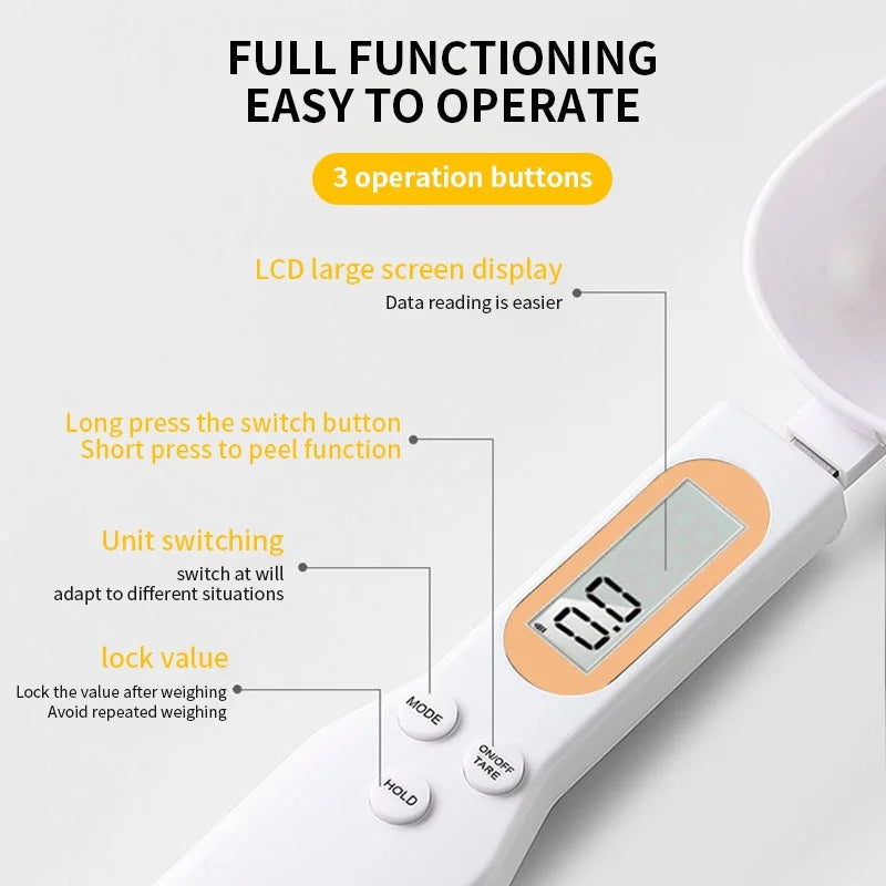 Kitchen Electronic Weighing Spoon with LCD Display
