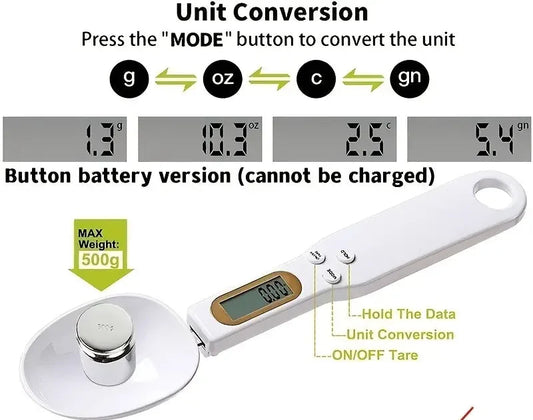 Kitchen Electronic Weighing Spoon with LCD Display