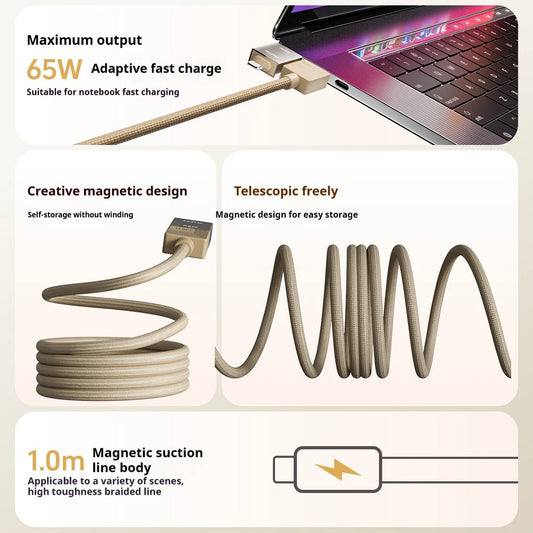 4 in1 Braided Magnetic Cable