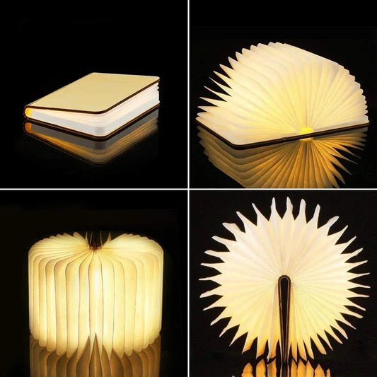 3D Wooden Book Light Decor