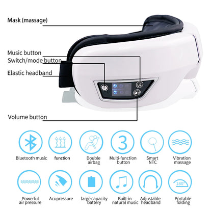 6D Smart Eye Massager with Bluetooth