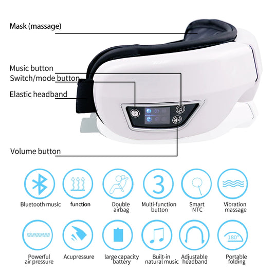 6D Smart Eye Massager with Bluetooth