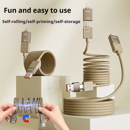 4 in1 Braided Magnetic Cable