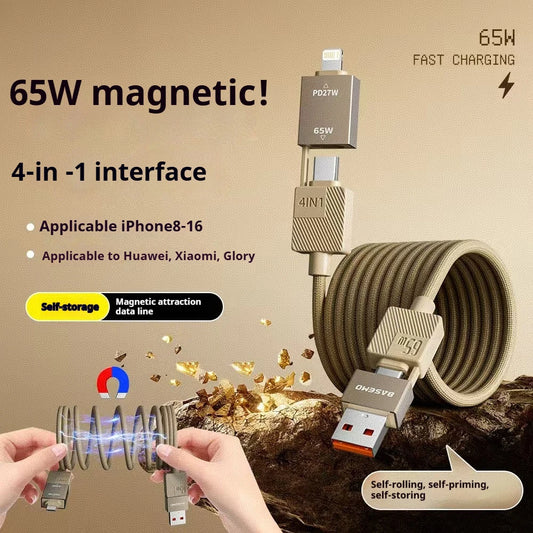 4 in1 Braided Magnetic Cable