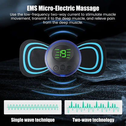 Remote Control Mini Portable EMS Neck Massager