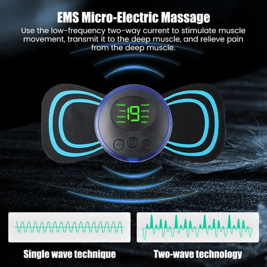 Remote Control Mini Portable EMS Neck Massager